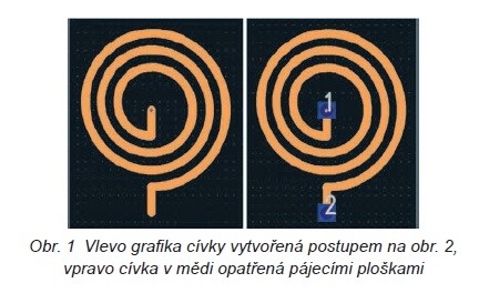 Vytvoření planární (rovinné) cívky na DPS v programu PADS